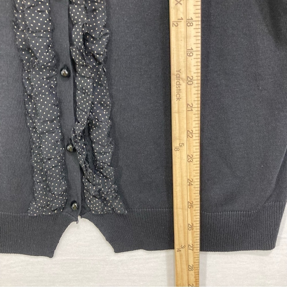 Talbots Black Silk Blend Button Cardigan Size Large - Picture 5 of 9